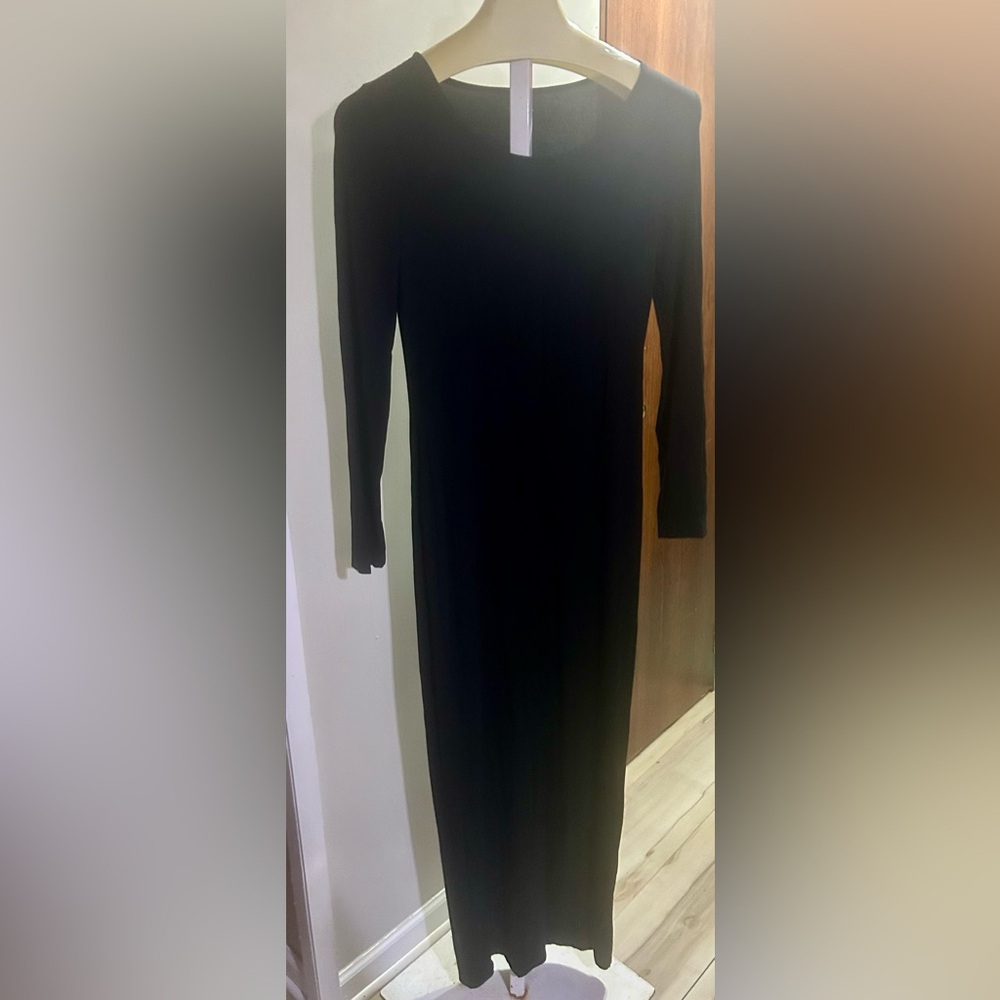 XL long sleeve Black Maxi dress (Dea)